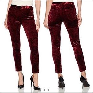 ☆NWOT The Charlie High Rise Skinny Velvet Pants☆